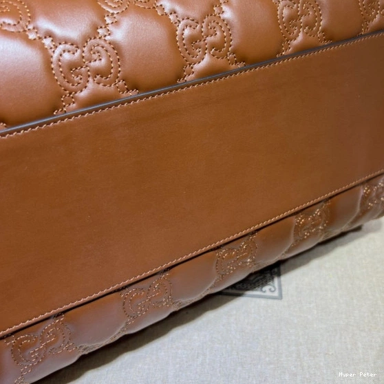 Hyper Peter leather matelassé GUCCI handle GG bag top 0821